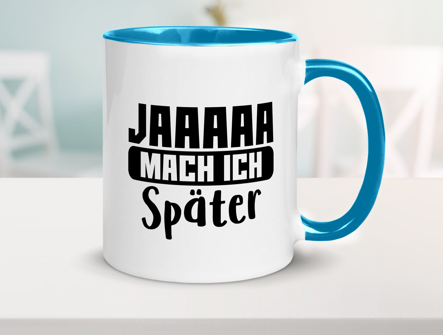 Mach ich später | Teenager lustiger Spruch Aufschieben Humor Geschenkidee Tasse