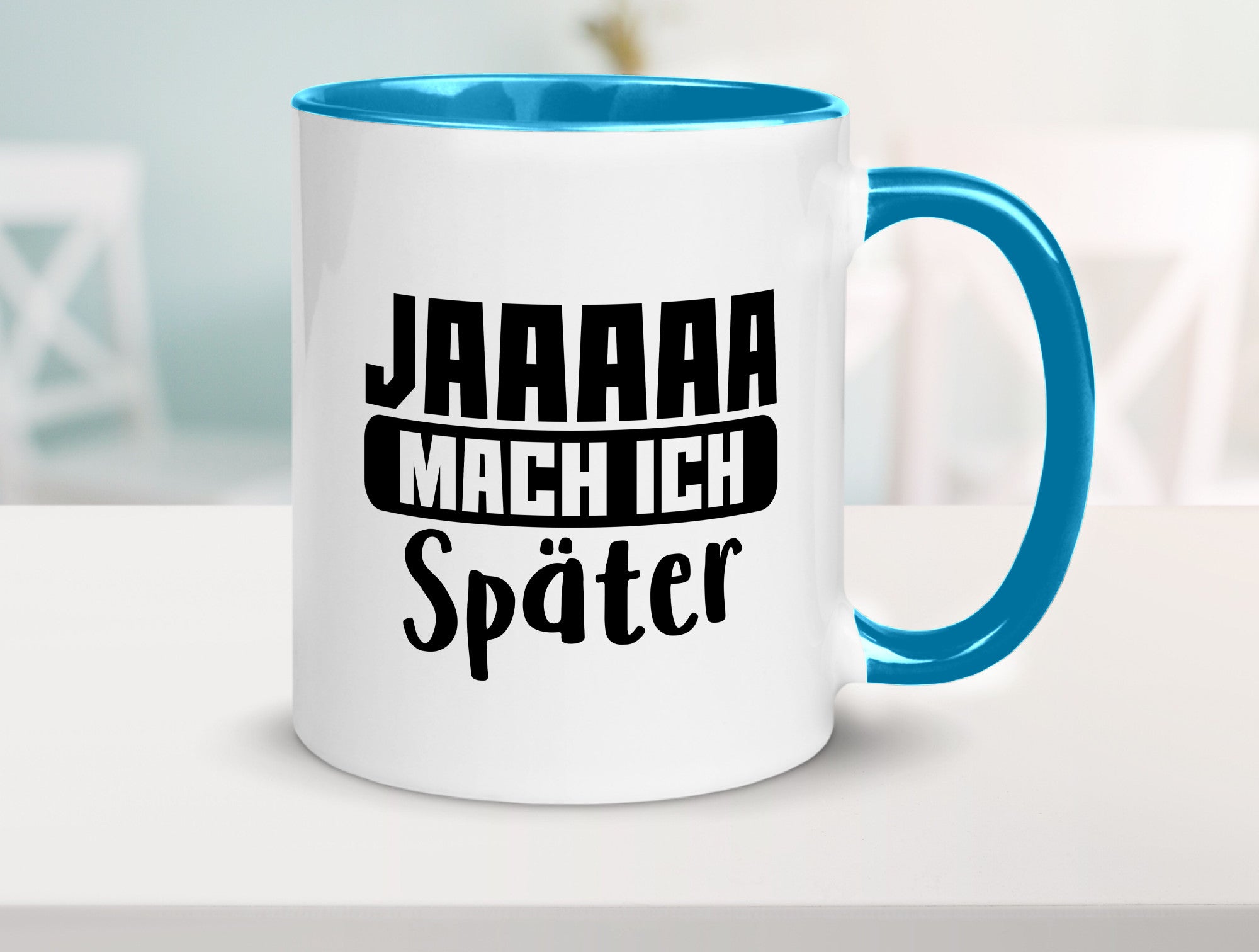 Mach ich später | Teenager lustiger Spruch Aufschieben Humor Geschenkidee Tasse