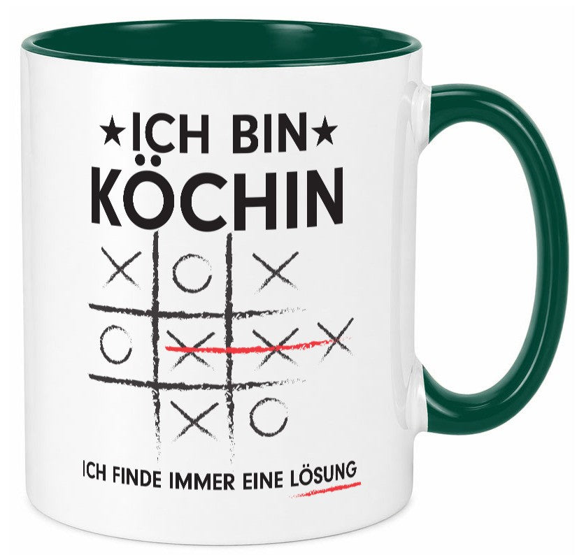 Löse Probleme: Köchin | Chefköchin Chefkoch lustig Arbeit Kollegen Büro Tasse
