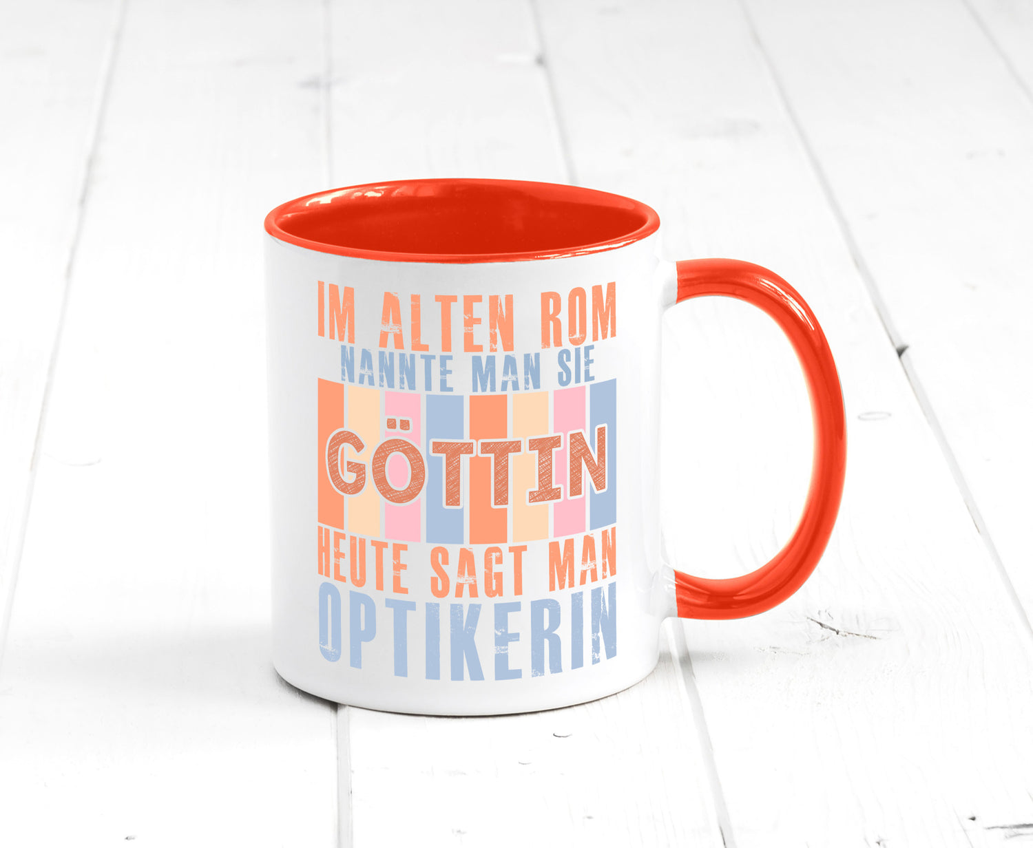 Heute sagt man: Optikerin | Augenoptik lustig Humor Geschenkidee Geschenk Tasse