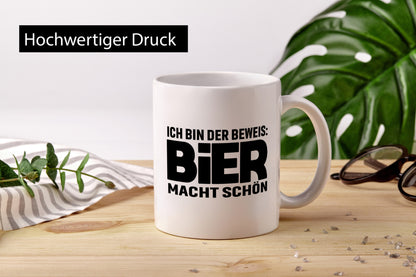 Ich bin der beweis Bier macht schön | Bierliebhaber Geschenk Humor Geschenkidee