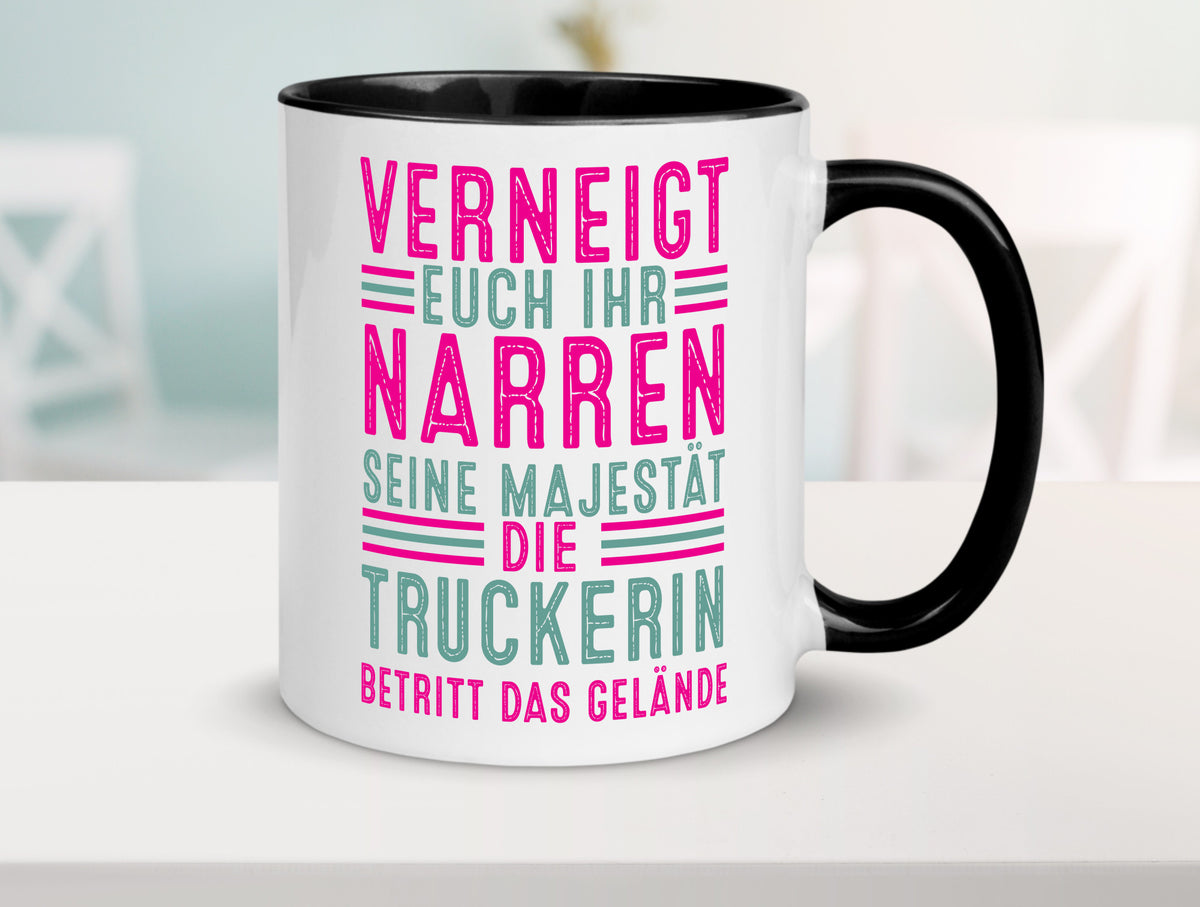 Verneigt euch: Truckerin | LKW Fahrerin Geschenk Humor Geschenkidee lustiger Tasse
