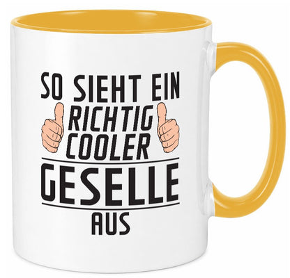 Richtig Cooler Geselle | Handwerker lustiger Spruch Geschenk Humor Geschenkidee Tasse