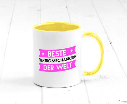 Beste Elektromechanikerin | Mechanikerin Humor Geschenkidee Tasse