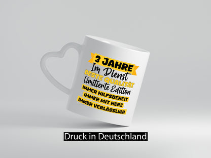 3 Jahre im Dienst | Jubiläum Arbeit v8 lustig Kollegen Büro Geschenk Tasse