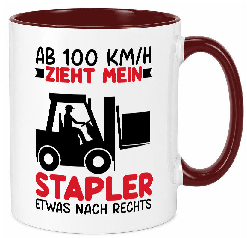 Stapler zieht nach Rechts | Staplerfahrer Arbeit Geschenkidee Kollegen Büro