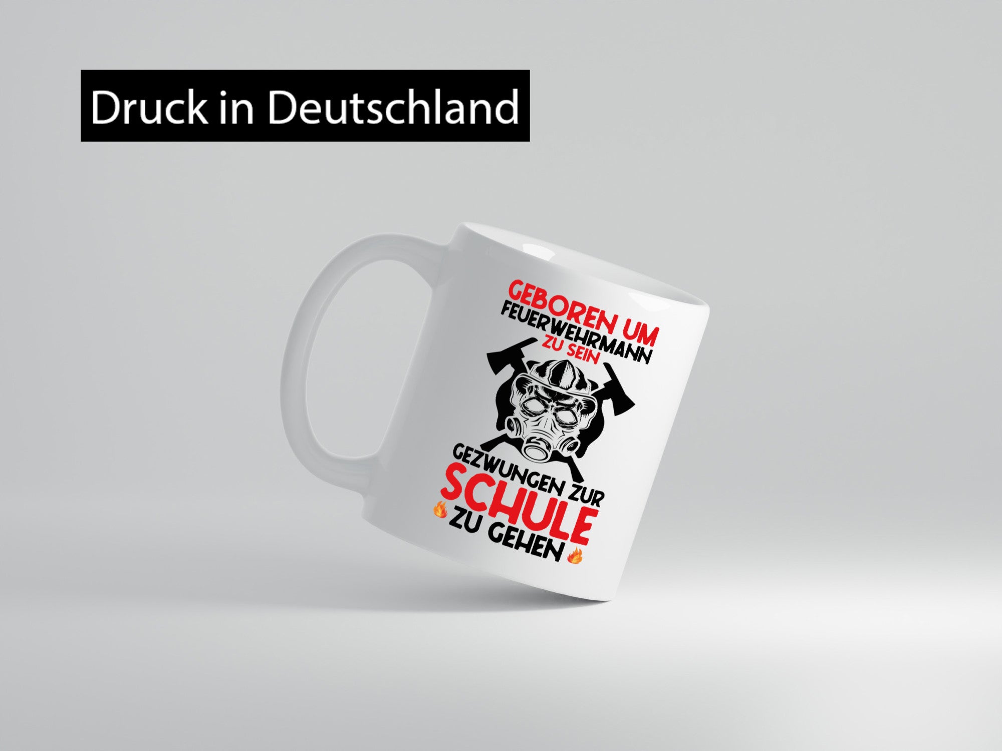 Geborener Feuerwehrmann | Feuerwehr Brand Maske Schule lustiger Spruch Geschenk