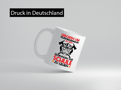 Geborener Feuerwehrmann | Feuerwehr Brand Maske Schule lustiger Spruch Geschenk