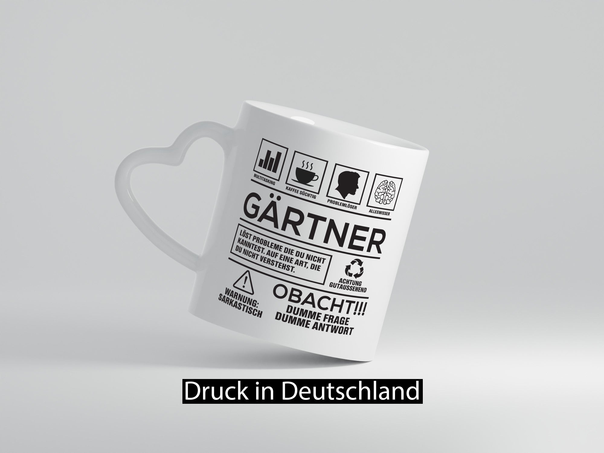Achtung Probleme Gärtner | Gartenbau Geschenkidee Humor Tasse
