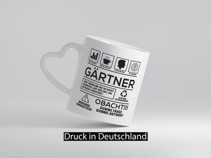 Achtung Probleme Gärtner | Gartenbau Geschenkidee Humor Tasse