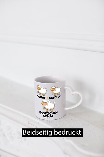 Schaf - Unschaf gestochen | Schafe lustig Humor Geschenkidee Geschenk Tasse