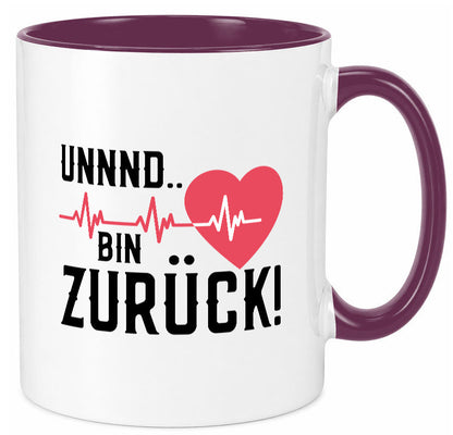 Bin zurück | Herzschlag Reanimation Puls Arzt Klinik Geschenk Humor