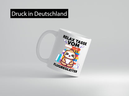 Relax Tasse: Flugbegleiter | Steward Flughafen lustiger Spruch Geschenk Humor