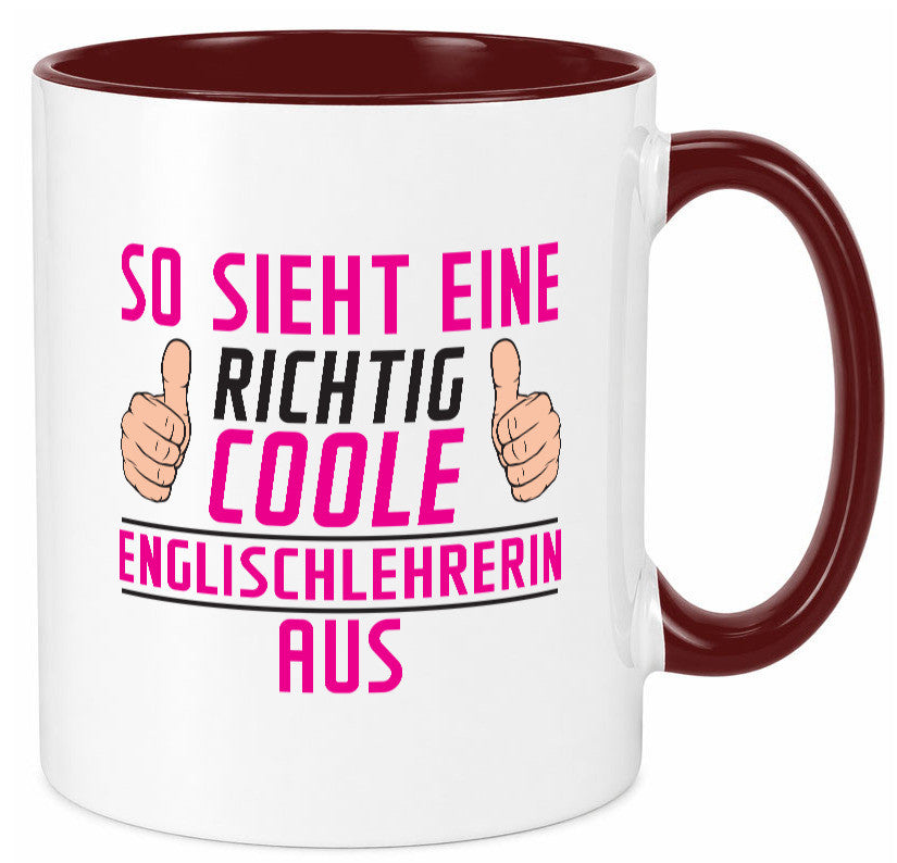 Richtig Coole Englischlehrerin | Englisch Lehrerin Humor Geschenkidee Tasse