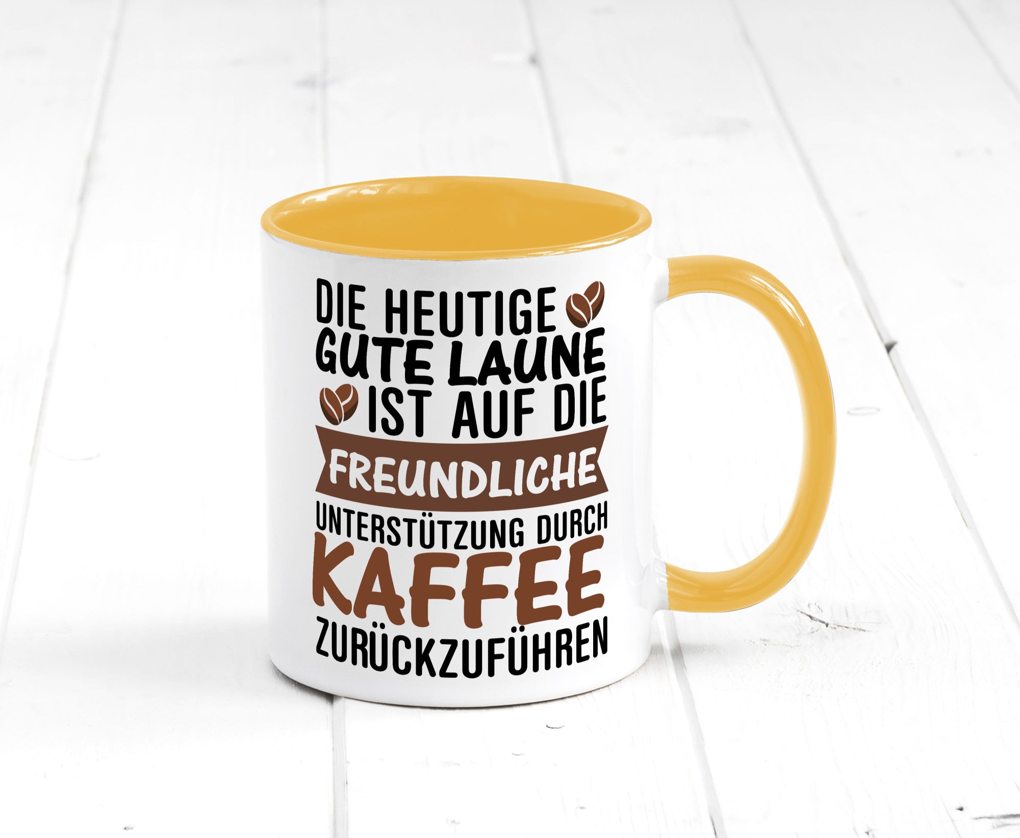 Unterstützung durch Kaffee | Kaffeliebhaber gute Laune Geschenk Humor