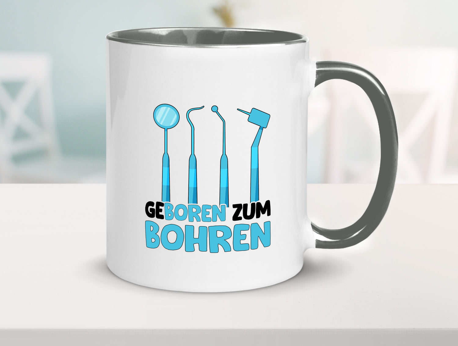 Geboren zum Bohren | Zahnarzthelferin Zahnarzt lustiger Spruch Geschenk Humor