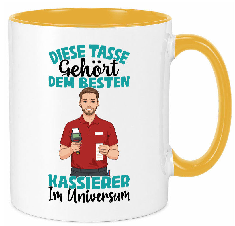 Im Universum: Kassierer Geschenk Humor Geschenkidee lustiger Spruch Tasse
