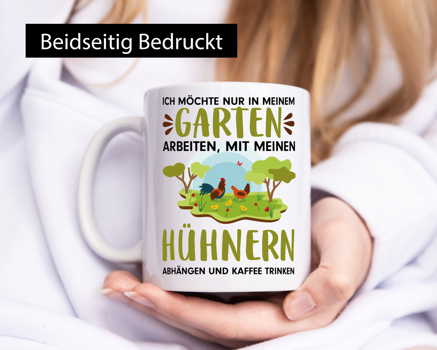 Garten Hühner | Gartenarbeit Tasse Bauernhof Spruch lustiger Geschenk Arbeit