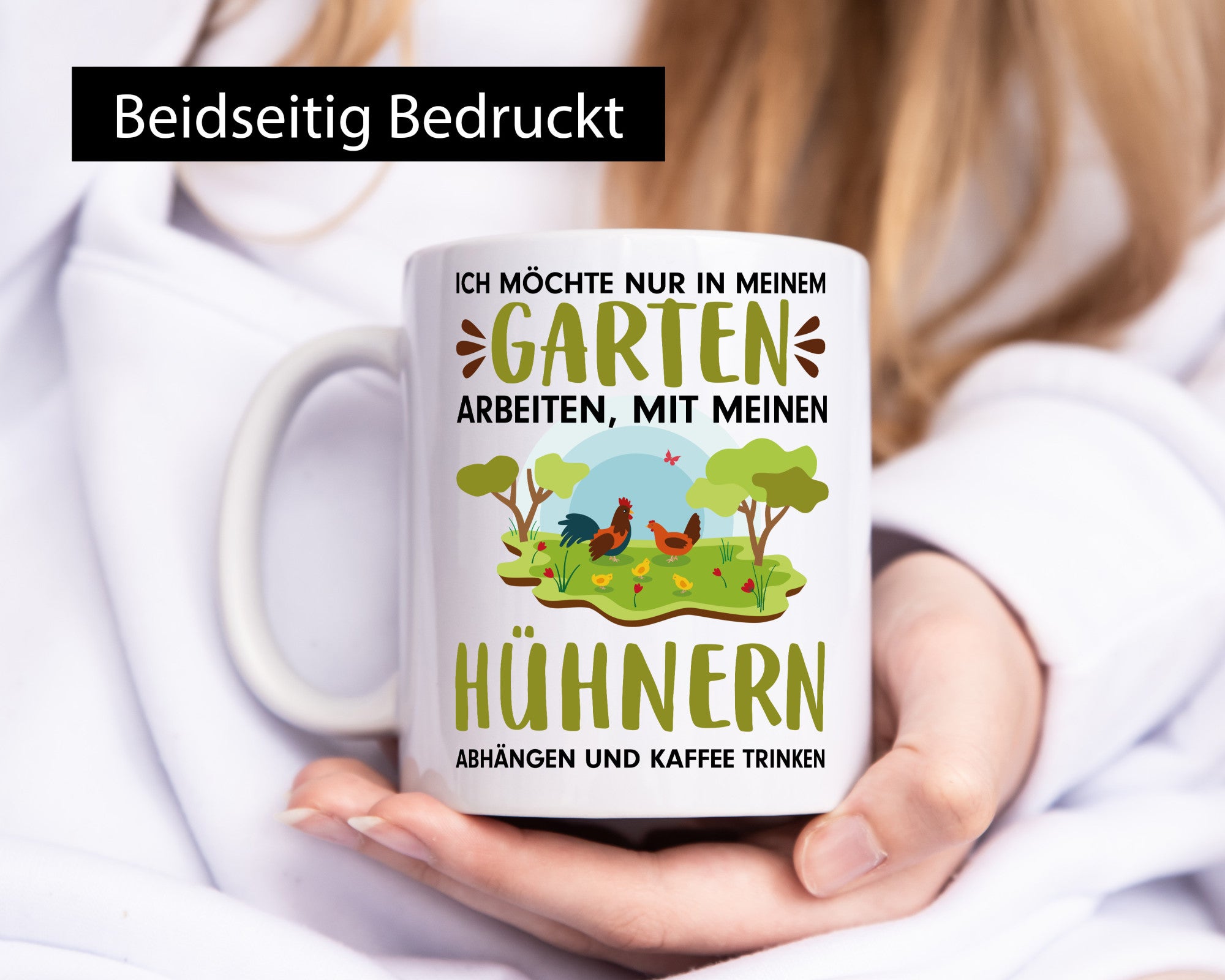 Garten Hühner | Gartenarbeit Tasse Bauernhof Spruch lustiger Geschenk Arbeit