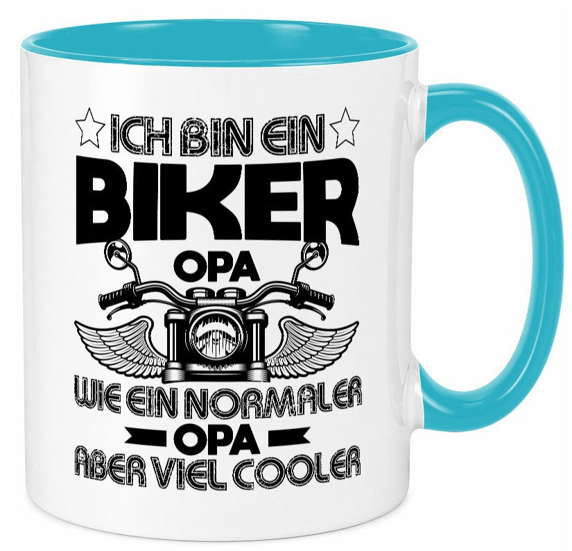 Ich bin ein Biker Opa |Viel cooler als normale Opas Geschenk Familie Tasse