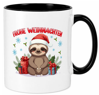 Frohe Weihnachten | Faultier Humor Tierliebhaber Geschenkidee Tasse