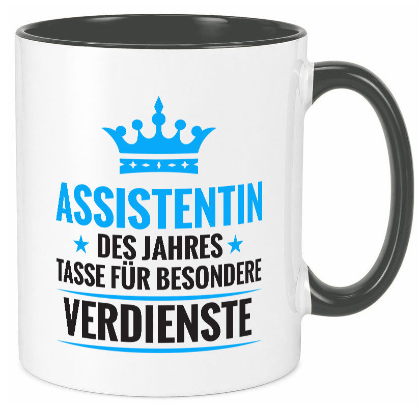 Besonderer Verdienst: Assistentin | Assistenz Hilfskraft Humor Geschenkidee