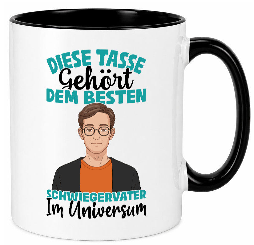 Im Universum: Schwiegervater |Schwiegersohn | Beziehung Geschenkidee Familie Tasse