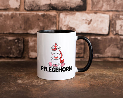 Pflegehorn | Krankenpflegerin Einhorn lustiger Spruch Geschenk Humor Tasse