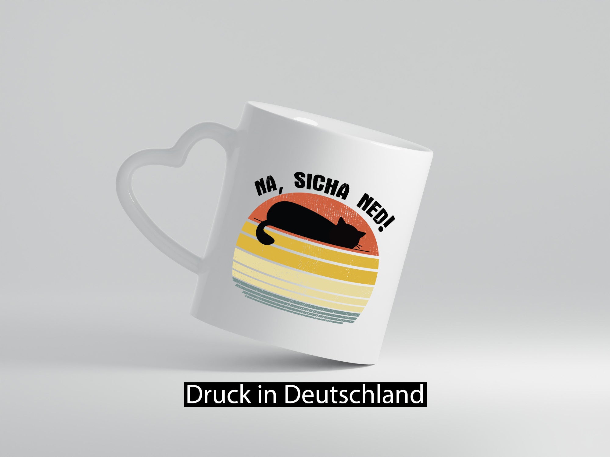 Na, sicha ned! | Katze Farben lustiger Spruch Geschenk Tierliebhaber Humor Tasse