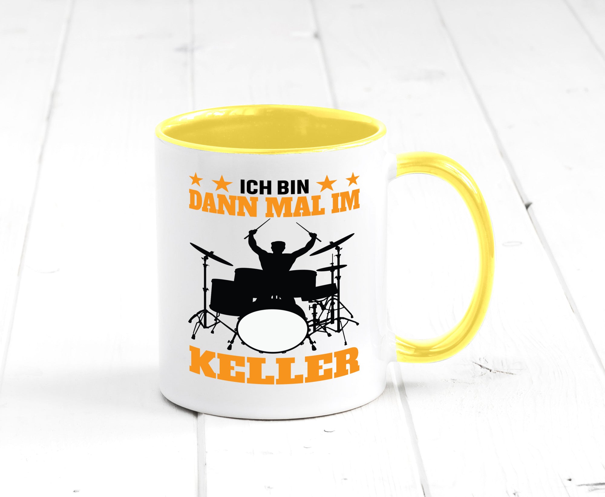 Ich bin dann mal im keller | Schlagzeug Musiker Musik lustig Humor Geschenkidee