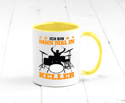 Ich bin dann mal im keller | Schlagzeug Musiker Musik lustig Humor Geschenkidee