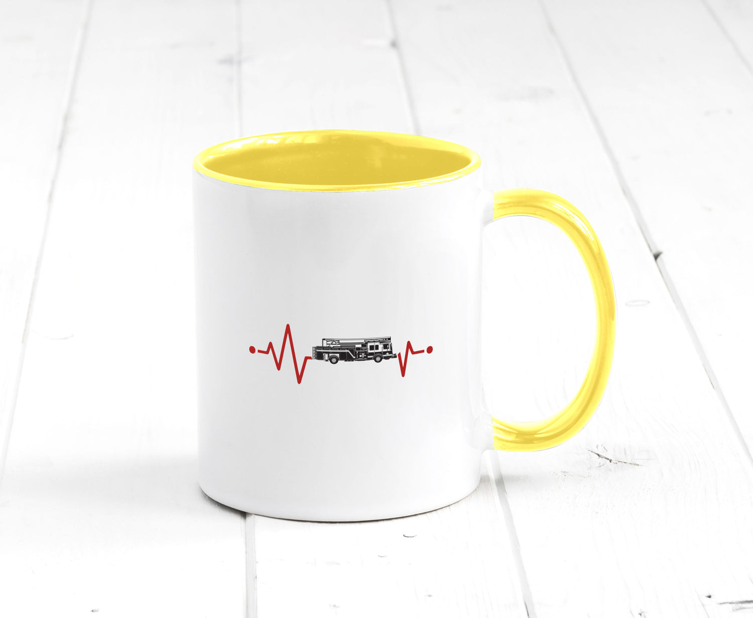 Herzschlag | Feuerwehrfahrzeug Feuerwehr Humor Geschenkidee Tasse