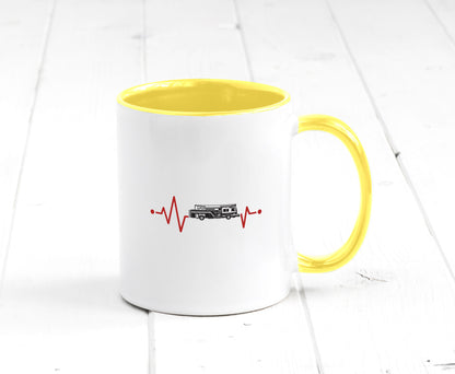 Herzschlag | Feuerwehrfahrzeug Feuerwehr Humor Geschenkidee Tasse