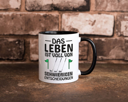 Schwierige Entscheidungen | Golfer Tasse Golf Spieler Geschenkidee Humor