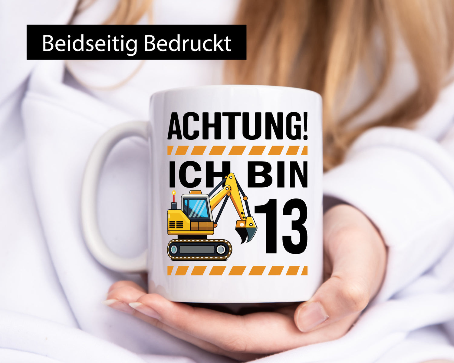 13 Geburtstag Ich bin | Bagger Junge Humor Geschenkidee Tasse