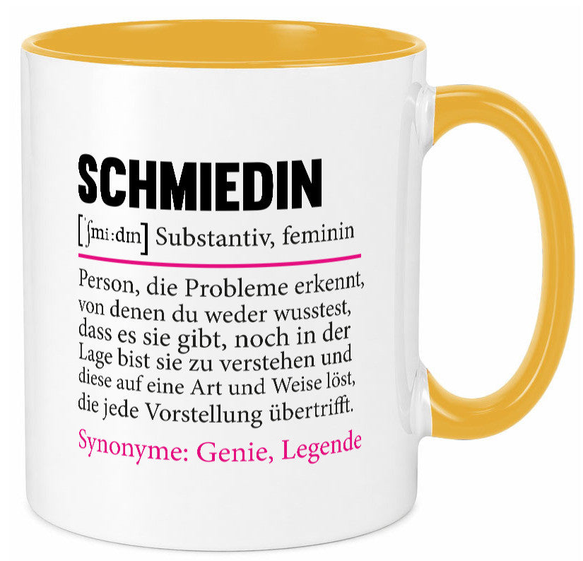 Schmiedin | Schmied Beruf Schmiederei lustig v2 Humor Arbeit Kollegen Büro Tasse
