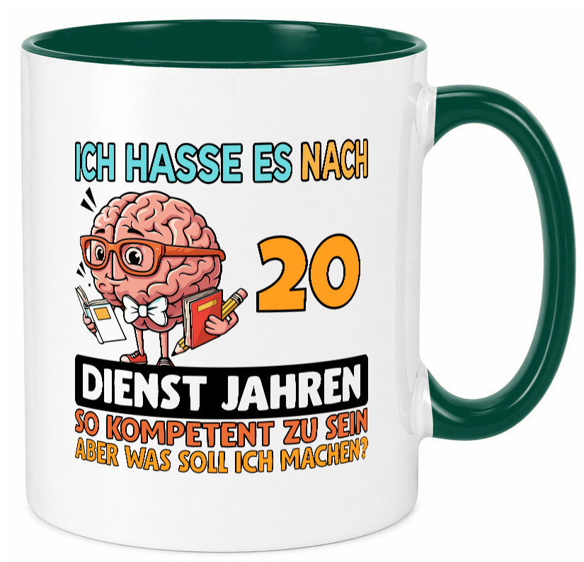 20 Dienstjahre | Arbeit Kompetent lustig Kollegen Büro Geschenk Tasse