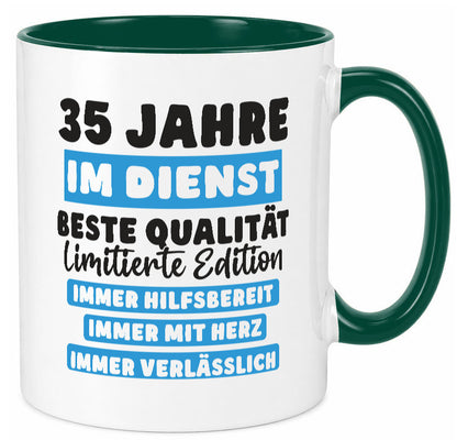 35 Jahre im Dienst | Jubiläum Arbeit v6 lustiger Spruch Geschenk Kollegen Büro