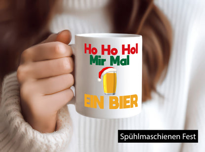 Ugly Christmas | ho hol mir mal ein Bier Biernachten Geschenkidee Humor Tasse