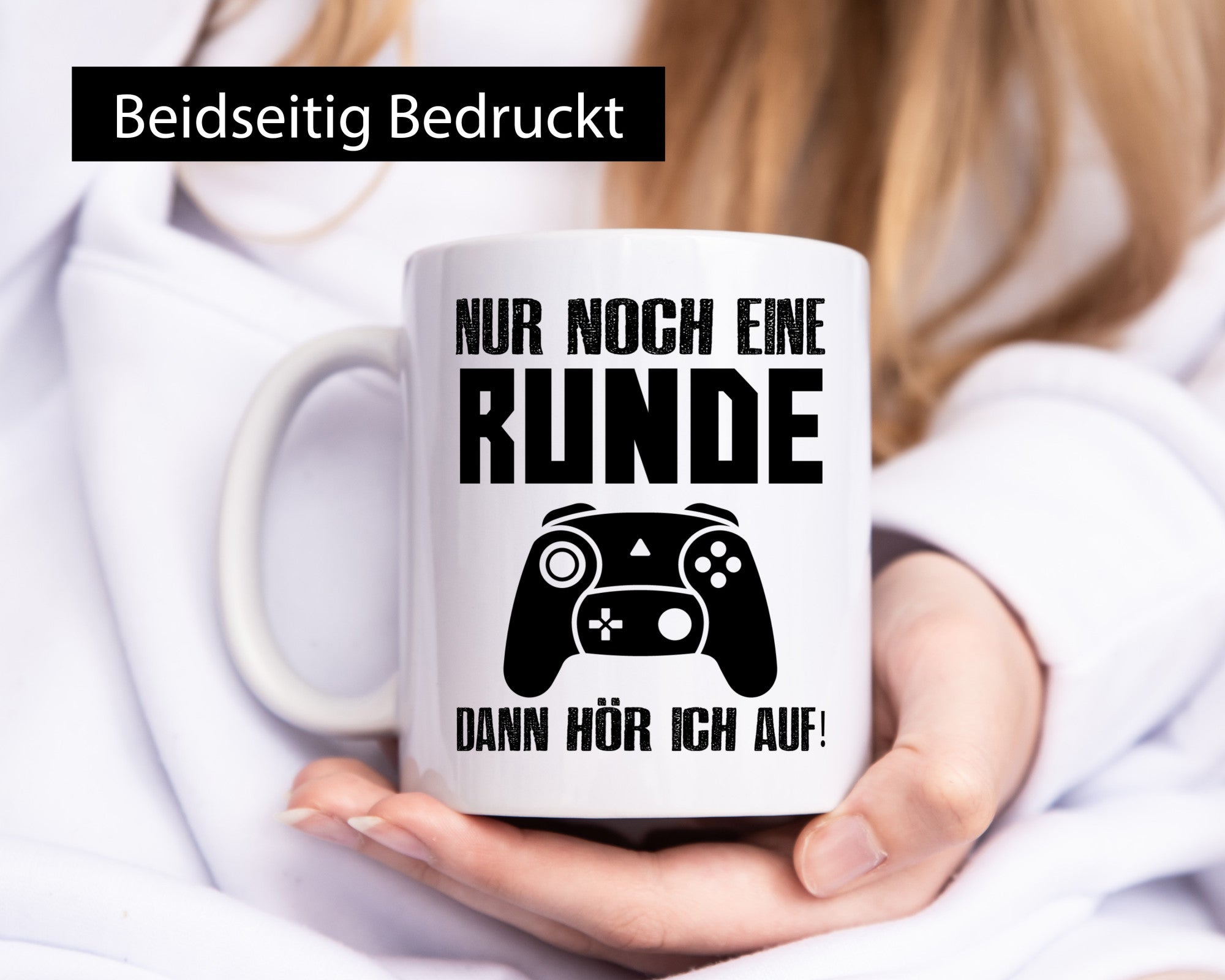 Nur noch eine Runde | Gamer Tasse Zocken Controller Humor Geschenkidee