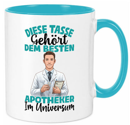 Im Universum: Apotheker | Apotheke Pharmazie Geschenkidee Humor Tasse