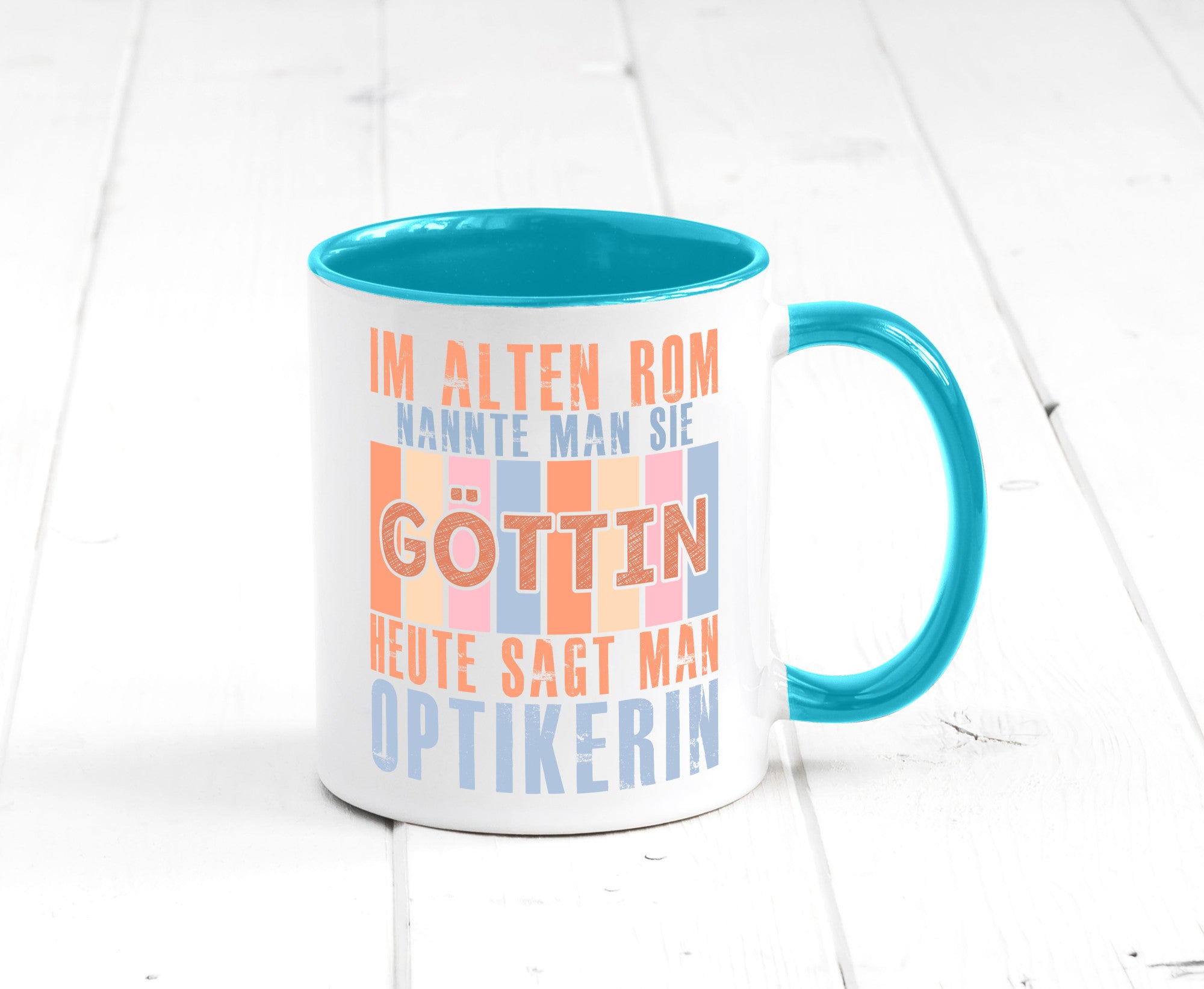 Heute sagt man: Optikerin | Augenoptik lustig Humor Geschenkidee Geschenk Tasse