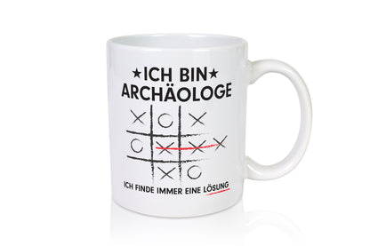 Lösung finden: Archäologe | Archäologie Forscher v2 Geschenkidee Humor Tasse