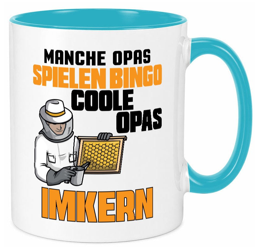 Opas spielen Bingo, coole imkern | Opa Imker| Honig lustig Familie Geschenkidee Tasse
