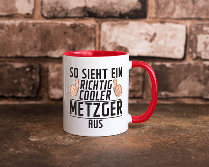 Richtig Cooler Metzger | Fleischer Metzgerei Geschenk Humor Geschenkidee Tasse