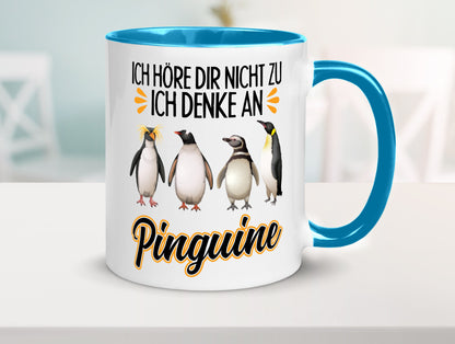 Ich denke an Pinguine Geschenkidee Humor Tasse