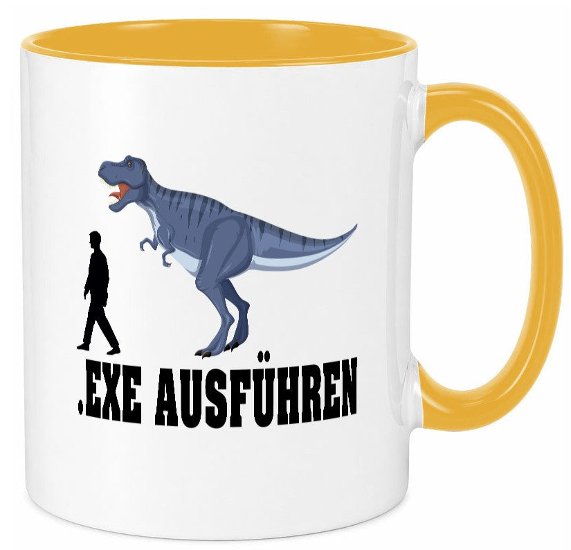 Exe Ausführen | Dinosaurier lustiger Spruch Geschenk Humor Geschenkidee Tasse