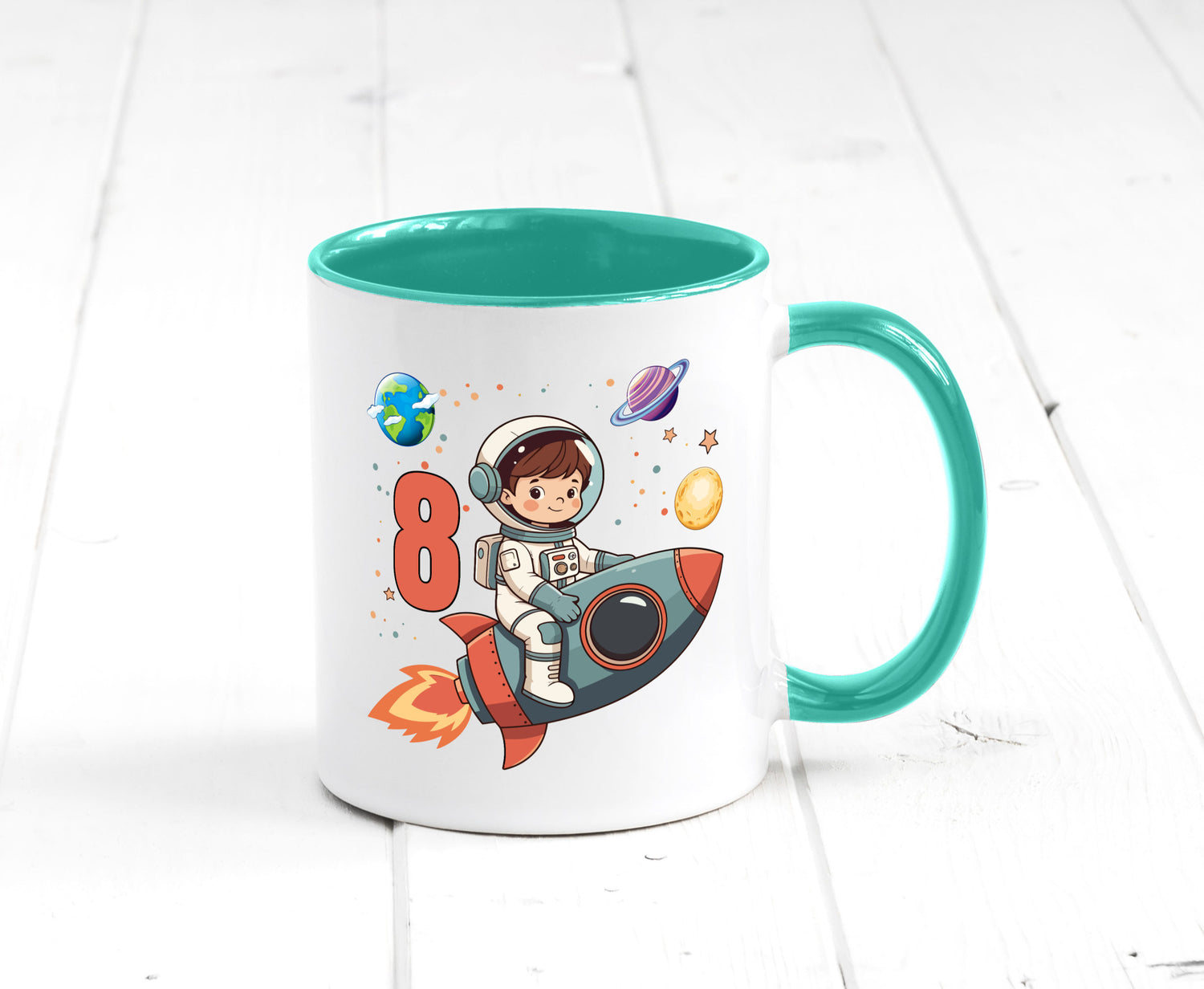 8. Geburtstag | 8 Jahre Astronaut Weltraum Humor Geschenkidee Tasse