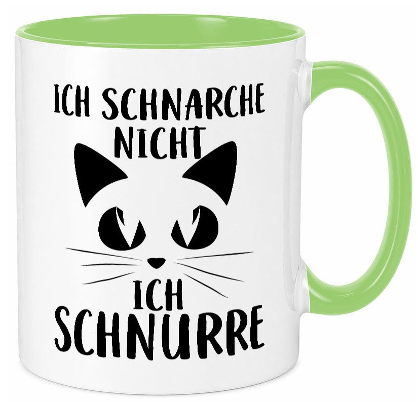 Nicht schnarchen, schnurren | Katze Schnurrhaare Augen Geschenkidee Tasse
