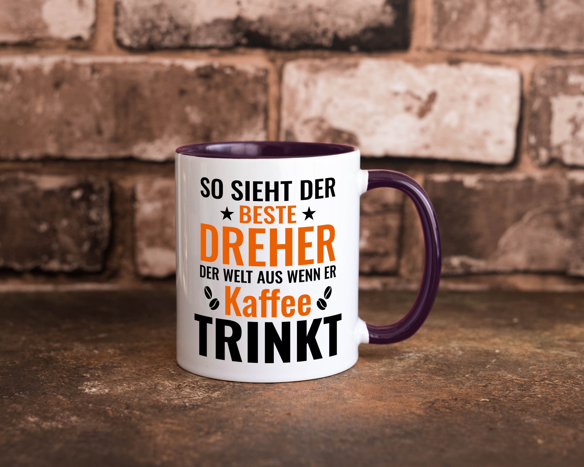 Kaffee trinkt: Dreher | Fräser Geschenkidee Humor Tasse